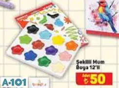 ŞEKİLLİ MUM BOYA 12'Lİ